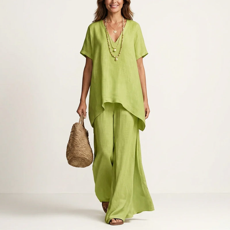 Paige - Women's Relaxed Wide-Leg Set