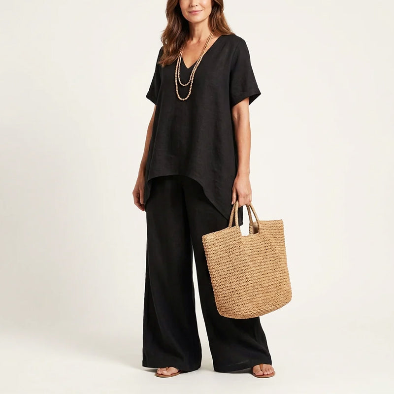 Paige - Women's Relaxed Wide-Leg Set