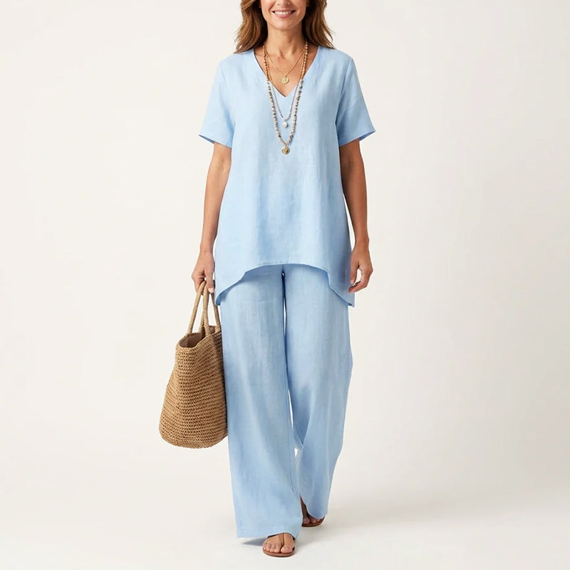 Paige - Women's Relaxed Wide-Leg Set