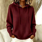 Paloma - Women's Hooded Pullover Sweater with Ribbed Cuffs