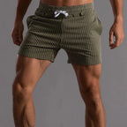 Parker - Men's Striped Drawstring Summer Shorts