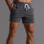 Parker - Men's Striped Drawstring Summer Shorts