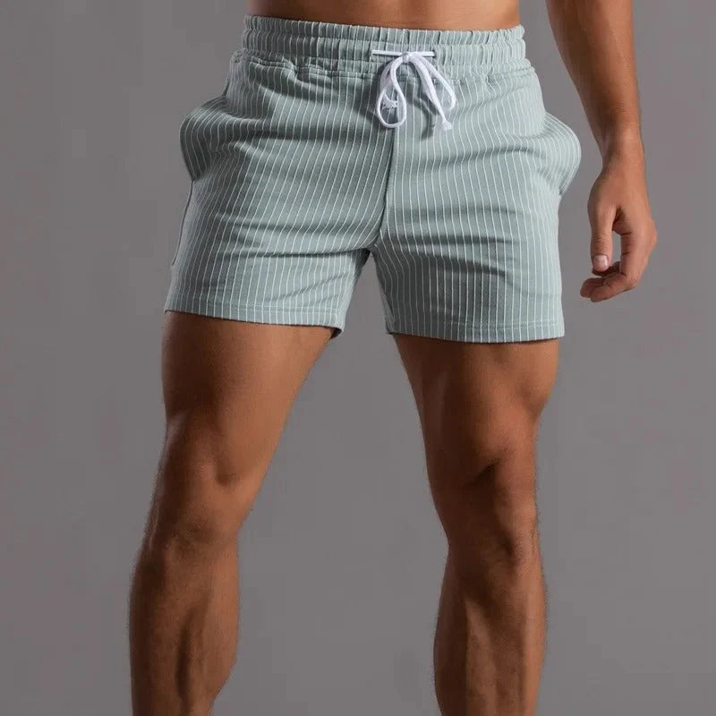 Parker - Men's Striped Drawstring Summer Shorts
