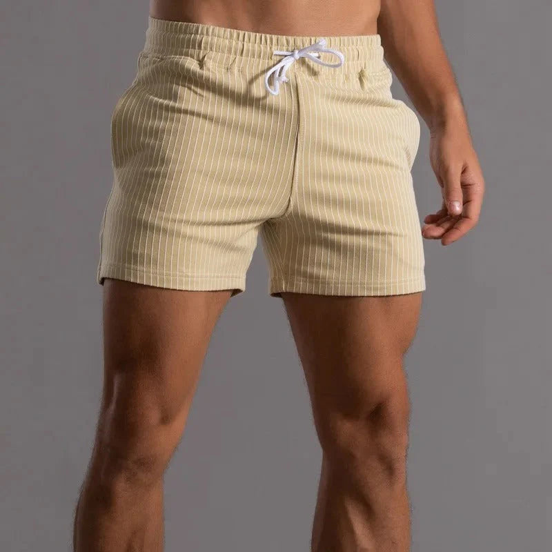 Parker - Men's Striped Drawstring Summer Shorts