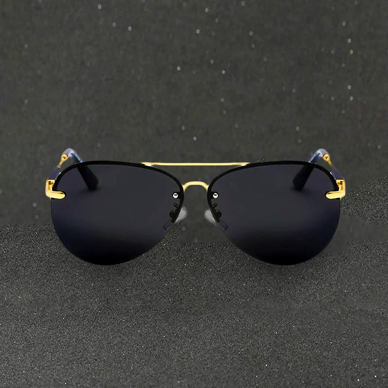 Parker - Unisex Gradient Lens Rimless Pilot Sunglasses