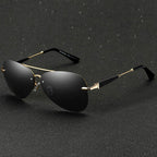 Parker - Unisex Gradient Lens Rimless Pilot Sunglasses