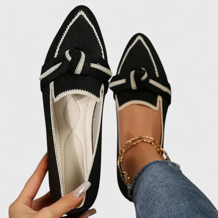 Patricia - Women's Pointed Toe Knot Ballet Flats