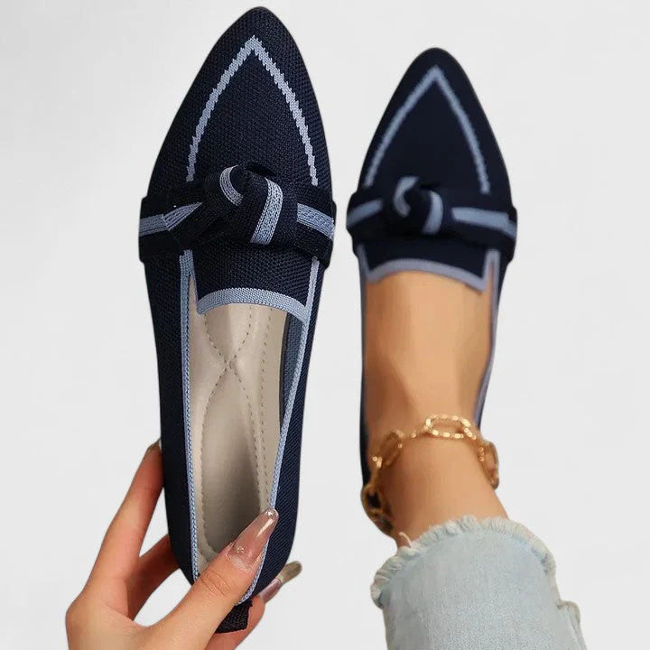 Patricia - Women's Pointed Toe Knot Ballet Flats