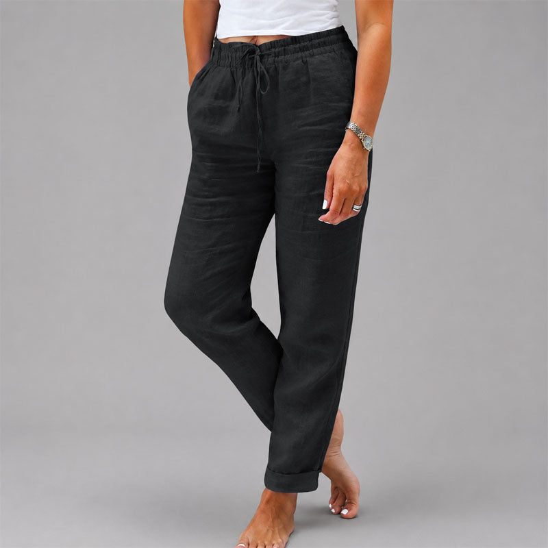 Phoebe - Women's Lightweight Drawstring Tapered Pants