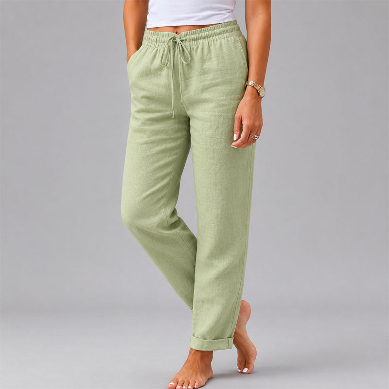 Phoebe - Women's Lightweight Drawstring Tapered Pants