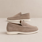 Pierce - Men's Suede Moc-Toe Loafers