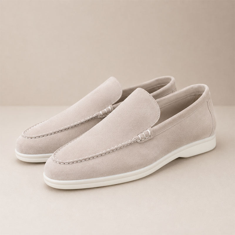 Pierce - Men's Suede Moc-Toe Loafers