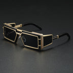 Preston - Men's Layered Geometric Metal Punk Sunglasses