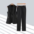 Rachel - Women's Sleeveless Blazer and Trousers Two-Piece Set