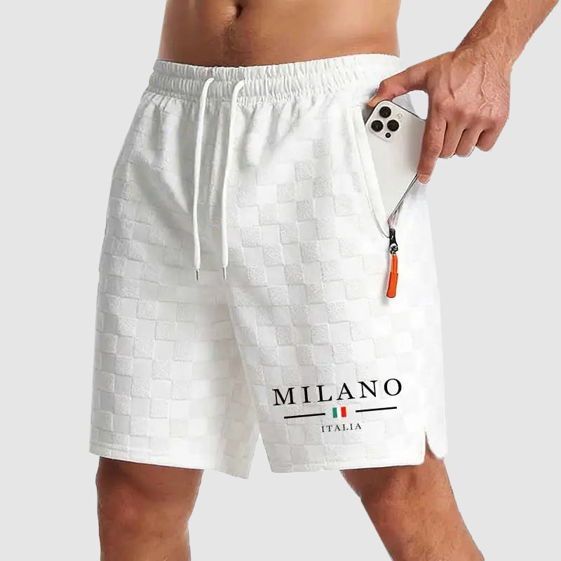 Reid - Men’s Checkered Casual Summer Shorts