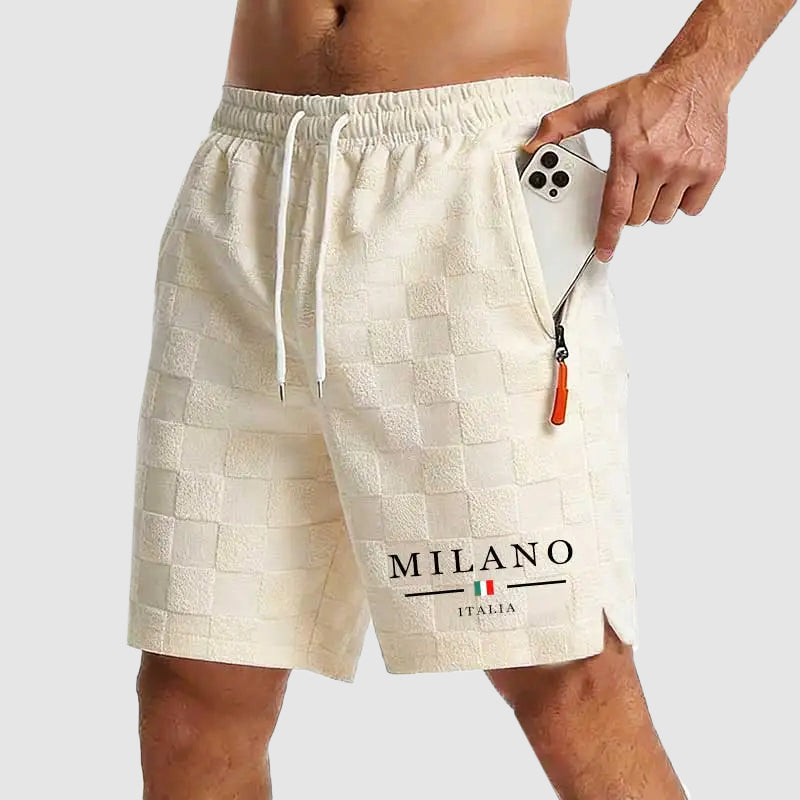 Reid - Men’s Checkered Casual Summer Shorts