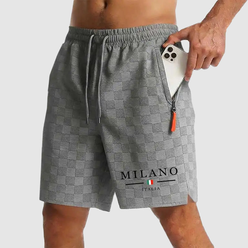 Reid - Men’s Checkered Casual Summer Shorts