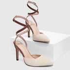 Rose - Women's Wrap Strap Pointed Heels