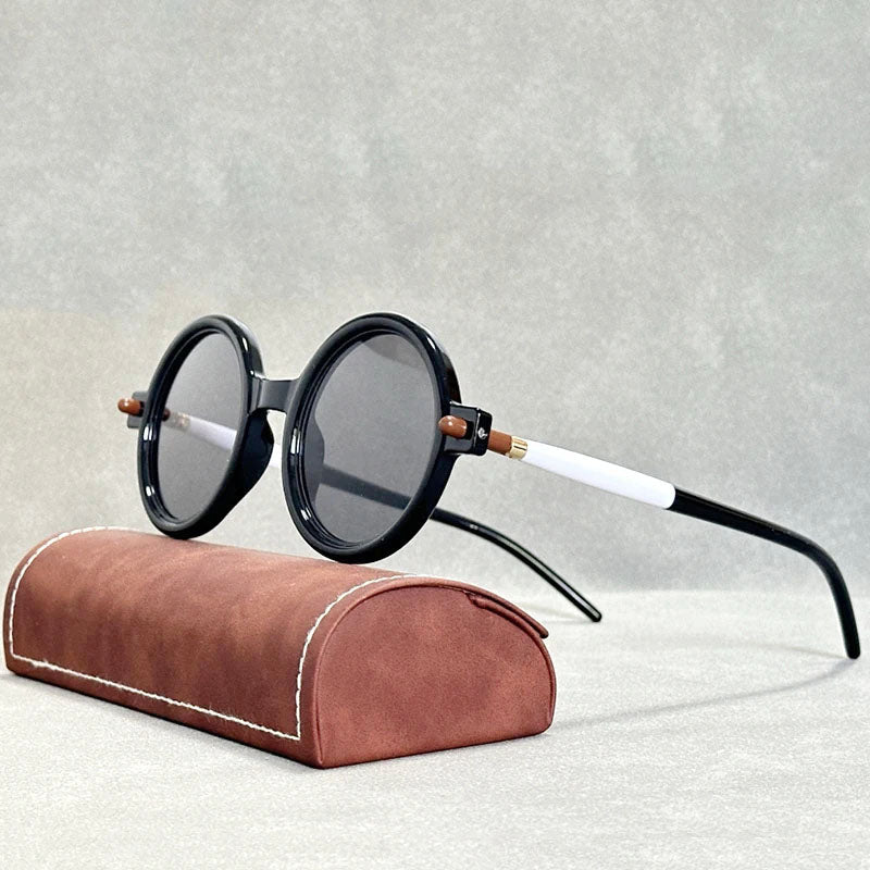 Rowan - Unisex Round Tortoiseshell Retro Sunglasses