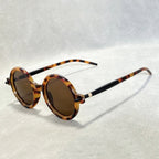 Rowan - Unisex Round Tortoiseshell Retro Sunglasses