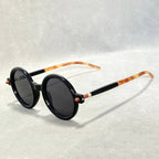 Rowan - Unisex Round Tortoiseshell Retro Sunglasses