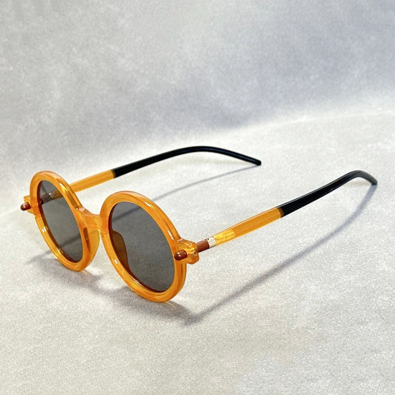 Rowan - Unisex Round Tortoiseshell Retro Sunglasses