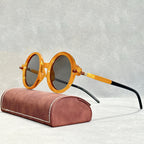 Rowan - Unisex Round Tortoiseshell Retro Sunglasses