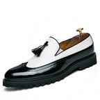 Ryan - Men's High-Shine Wingtip Lug Sole Dress Shoes