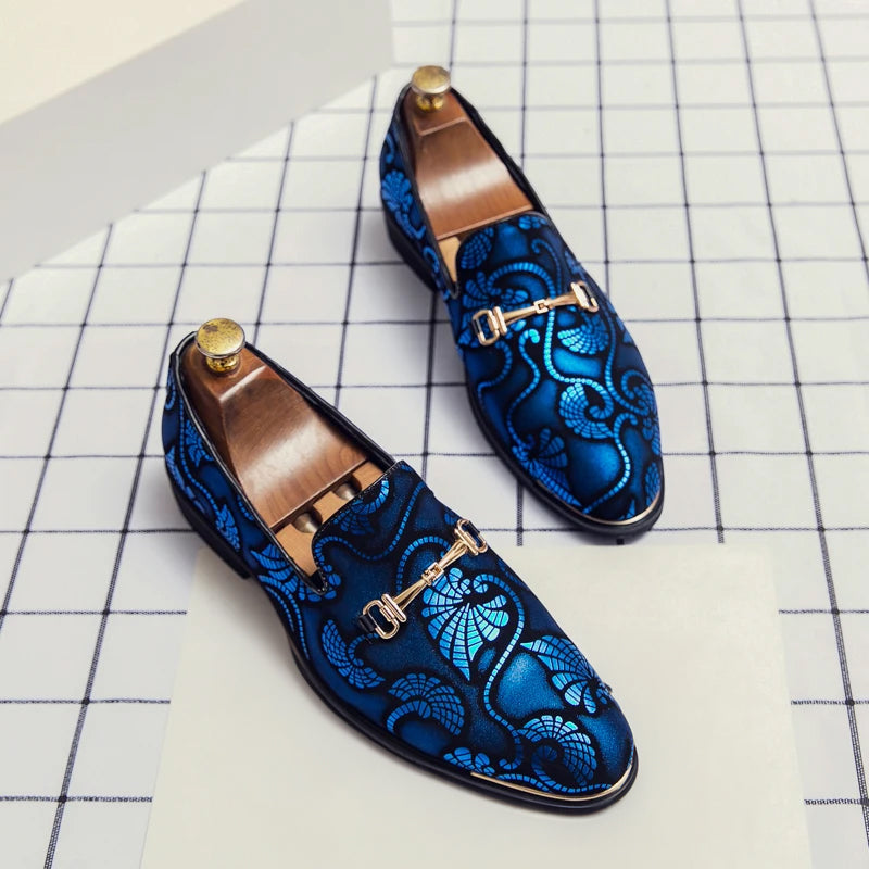 Ryan - Men's Patterned Dress Loafers