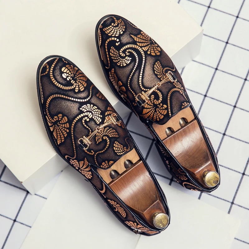 Ryan - Men's Patterned Dress Loafers
