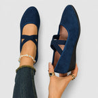 Sabrina - Women's Cross Strap Ballet Flats