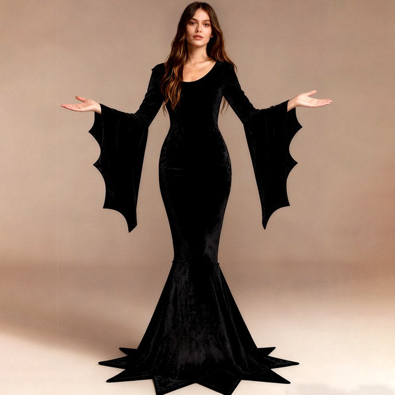 Salem - Women's Velvet Witch Halloween Costume Dress