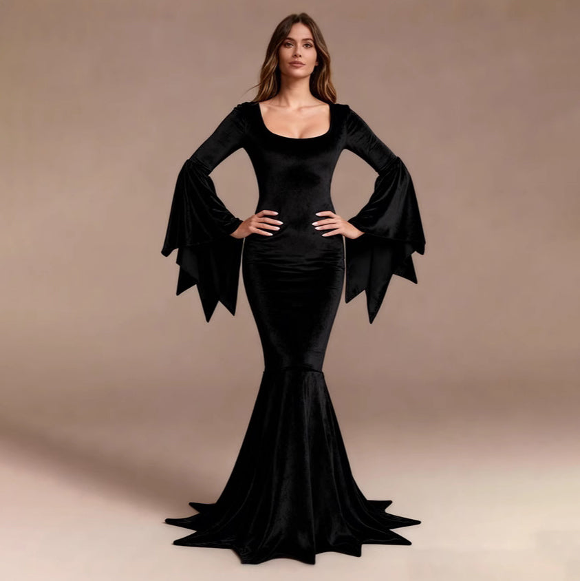 Salem - Women's Velvet Witch Halloween Costume Dress