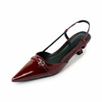 Sarah - Women's Pointed Toe Slingback Kitten Heels
