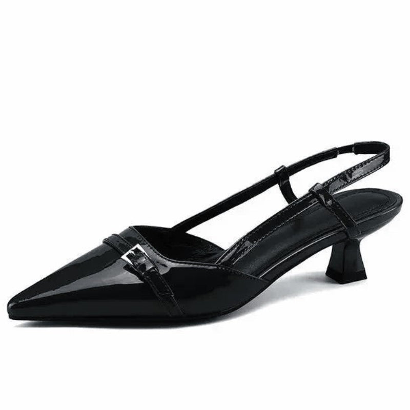 Sarah - Women's Pointed Toe Slingback Kitten Heels