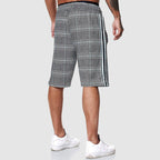 Shane - Men's Checked Pattern Relaxed Fit Streetwear Shorts