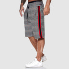 Shane - Men's Checked Pattern Relaxed Fit Streetwear Shorts