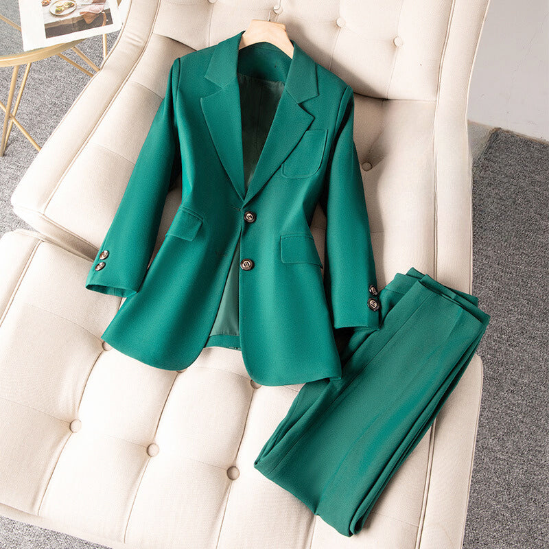 Shannon - Women's Classic Two-Button Blazer and Trousers Set