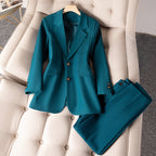 Shannon - Women's Classic Two-Button Blazer and Trousers Set