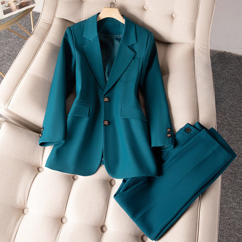 Shannon - Women's Classic Two-Button Blazer and Trousers Set
