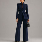 Sharon - Women's Tailored High-Neck Pant Suit Set