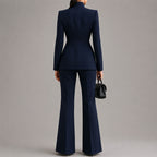 Sharon - Women's Tailored High-Neck Pant Suit Set