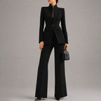 Sharon - Women's Tailored High-Neck Pant Suit Set