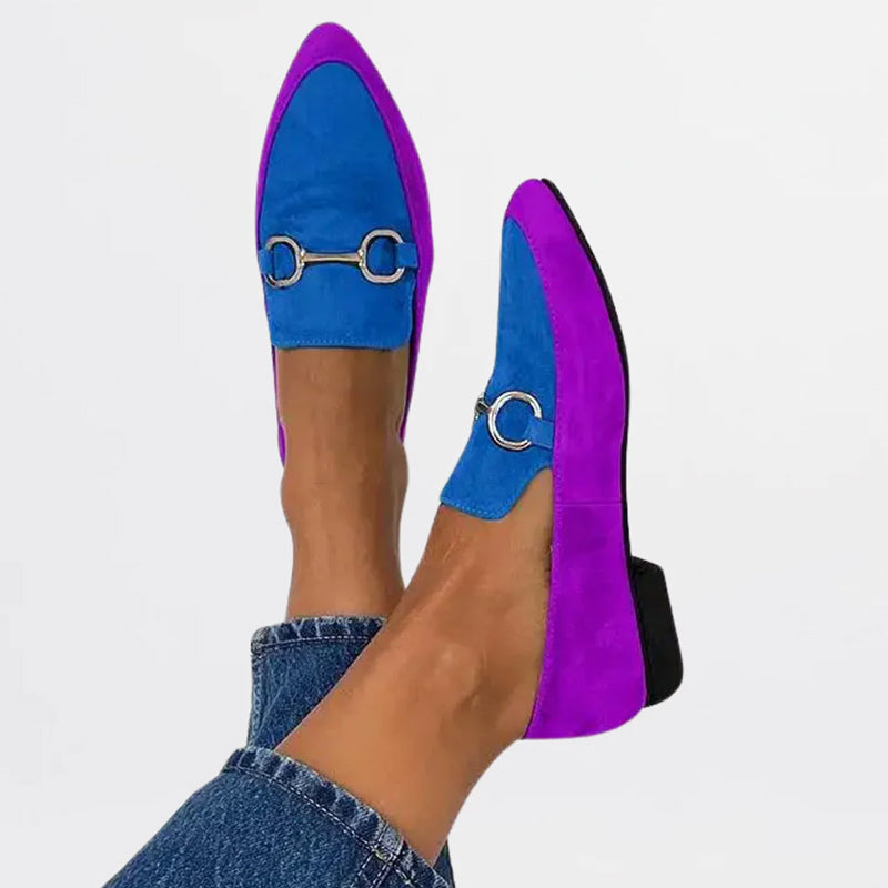 Sienna - Women's Suede Pointed Toe Horsebit Loafers