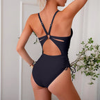 Sienna - Women’s Deep V Open-Back One-Piece Swimsuit