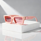 Solace - Geometric Thick Frame Rectangle Sunglasses