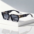 Solace - Geometric Thick Frame Rectangle Sunglasses