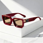 Solace - Geometric Thick Frame Rectangle Sunglasses