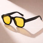 Solvane - Thick Rim Geometric Sunglasses