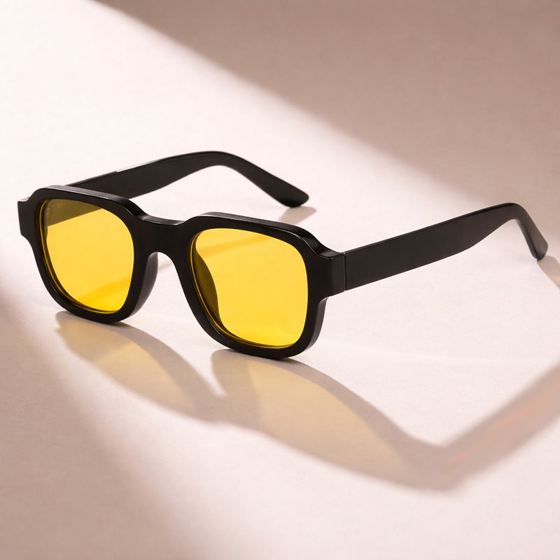 Solvane - Thick Rim Geometric Sunglasses